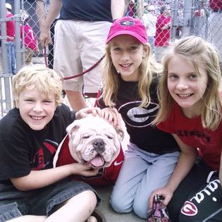 Kids at a Georgia Football Game